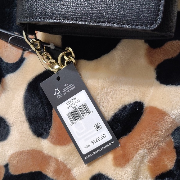 Karl Lagerfeld Black Crossbody Bag with Gold Heart Accents - Picture 3 of 7